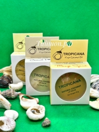 Натуральный питательный бальзам для губ с кокосовым маслом Tropicana.